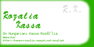 rozalia kassa business card